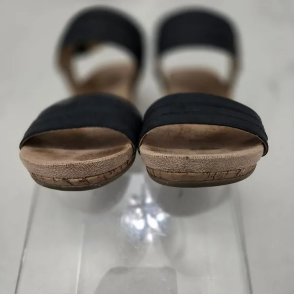 Women's Abella Ture Comfort Black Wedge Sandals Size 7.5 - Picture 5 of 10